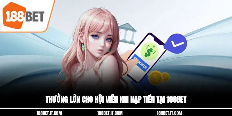 Thưởng lớn cho hội viên khi nạp tiền tại 188BET Thưởng lớn cho hội viên khi nạp tiền tại 188BET
